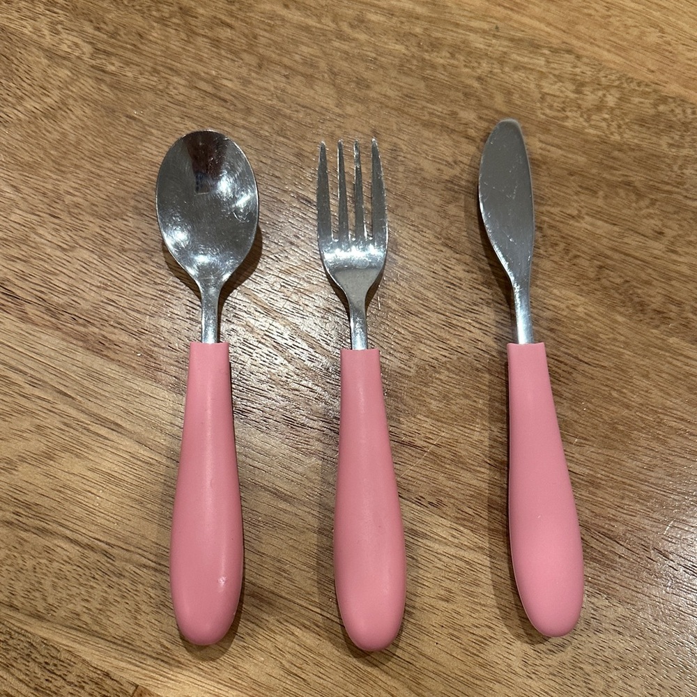 Elk and Friends- Pink Handle Cutlery Set